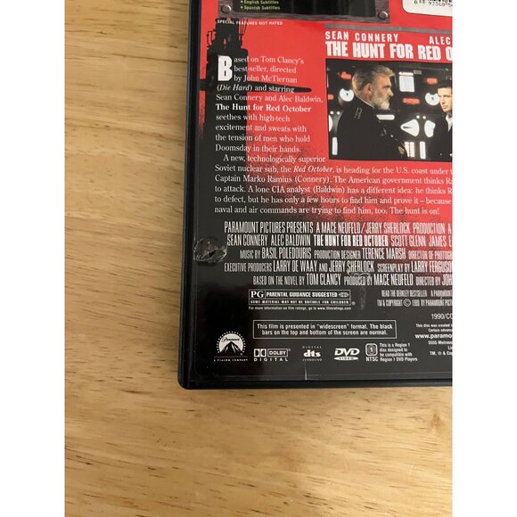 The Hunt For Red October 1990 DVD Special Collectors Edition Sean Connery Pre-Ow - Picture 3 of 5